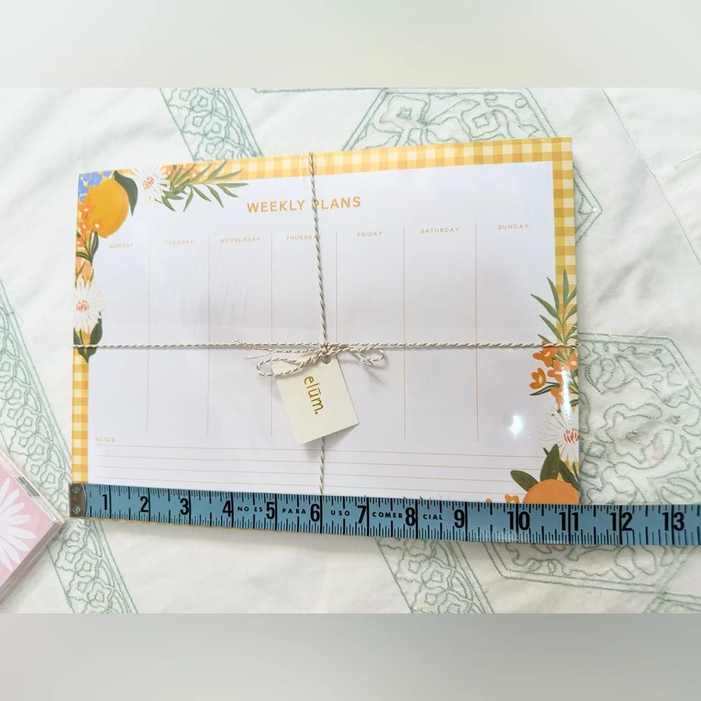 NWT Elūm Designs Stationery Planning Trio Set - Citrus Florals - Set of 3